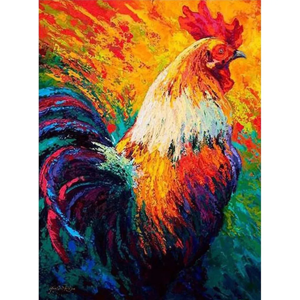 Rooster - Full Round Diamond Painting