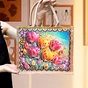 DIY Diamond Painting Flowers Linen Waterproof Handbag Shopping Storage Bag Totes Kit