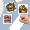 (US Only)6PCS DIY Merry Christmas Diamond Art Greeting Cards Congratulations Cards & Gift
