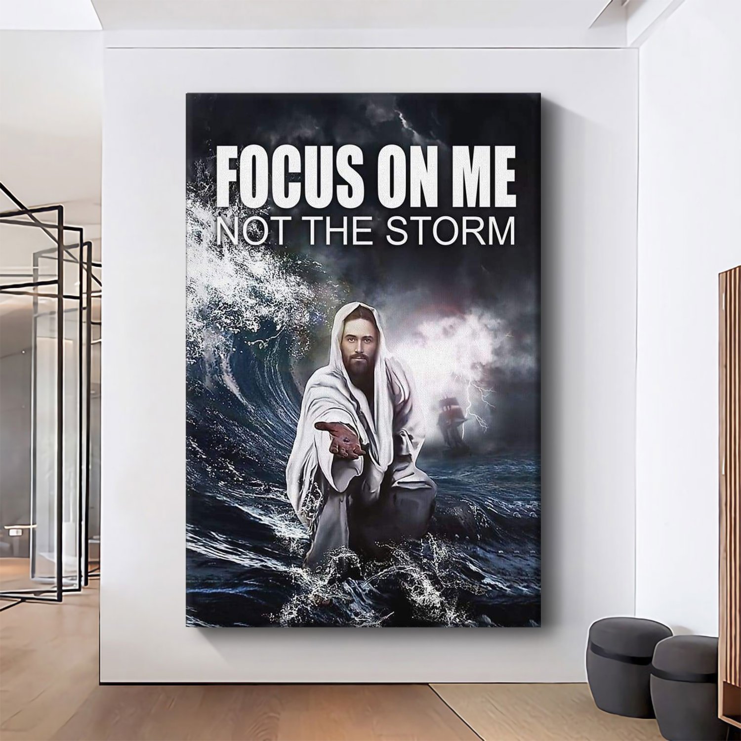 Focus On Me Not The Storm Canvas Wall Art