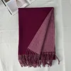 Plain Dual Colors Women Men Unisex Tassels Scarf Shawl