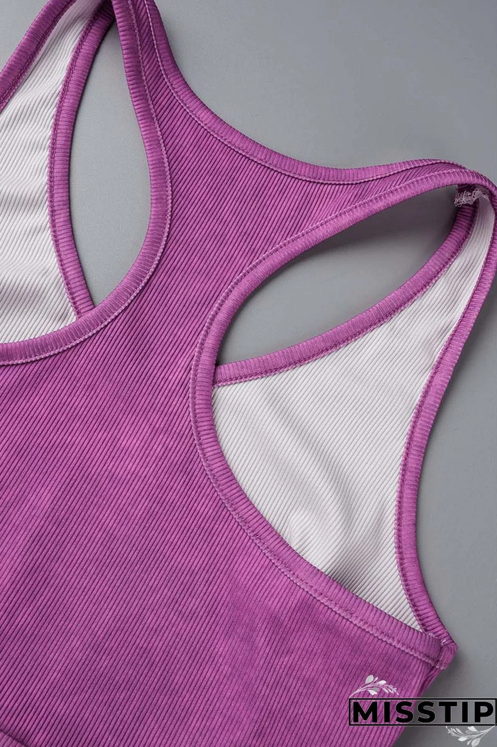 Blue Casual Solid Patchwork O Neck Sleeveless Two Pieces