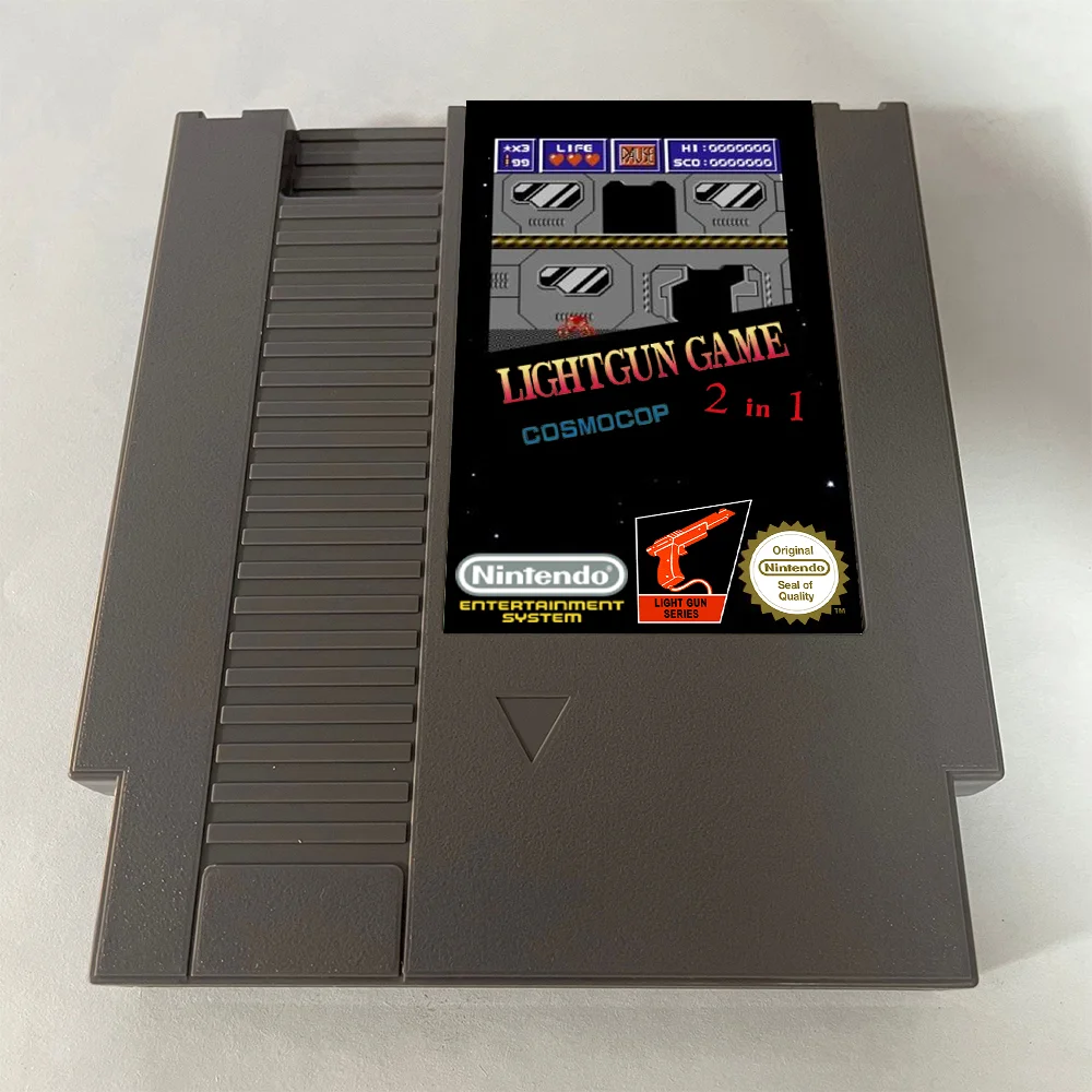 Lightgun Game 2 in 1: Cosmocop/Cyber Monster NES For Nintendo Entertainment System Console - 8 Bit Game Cartridge