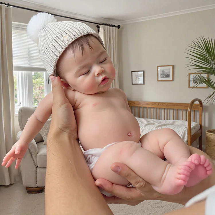 [3-7 Day Delivery]12"&16" Extremely Flexible Full Silicone Realistic Baby,Soft Newborn Baby Doll Boy or Girl Ukbaby With Realistic Belly Button and Birth Mark Rebornartdoll® RSAW-Rebornartdoll®