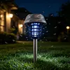 2PCS Solar Powered Lighting Mosquito Repellent Lamp with Ground Stake Waterproof Mosquito Killer for Backyard Patio Garden Lawn Pathway Camping