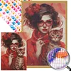 uk.everydayedeals (Limited Stock)Diamond Painting - Round AB Drills - Ice Cream Girl(45*65cm)