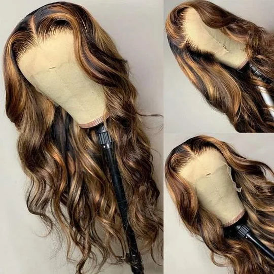 YVONNE 250% Density Ombre Hair Color T4-4/27 Body Wave 5*5