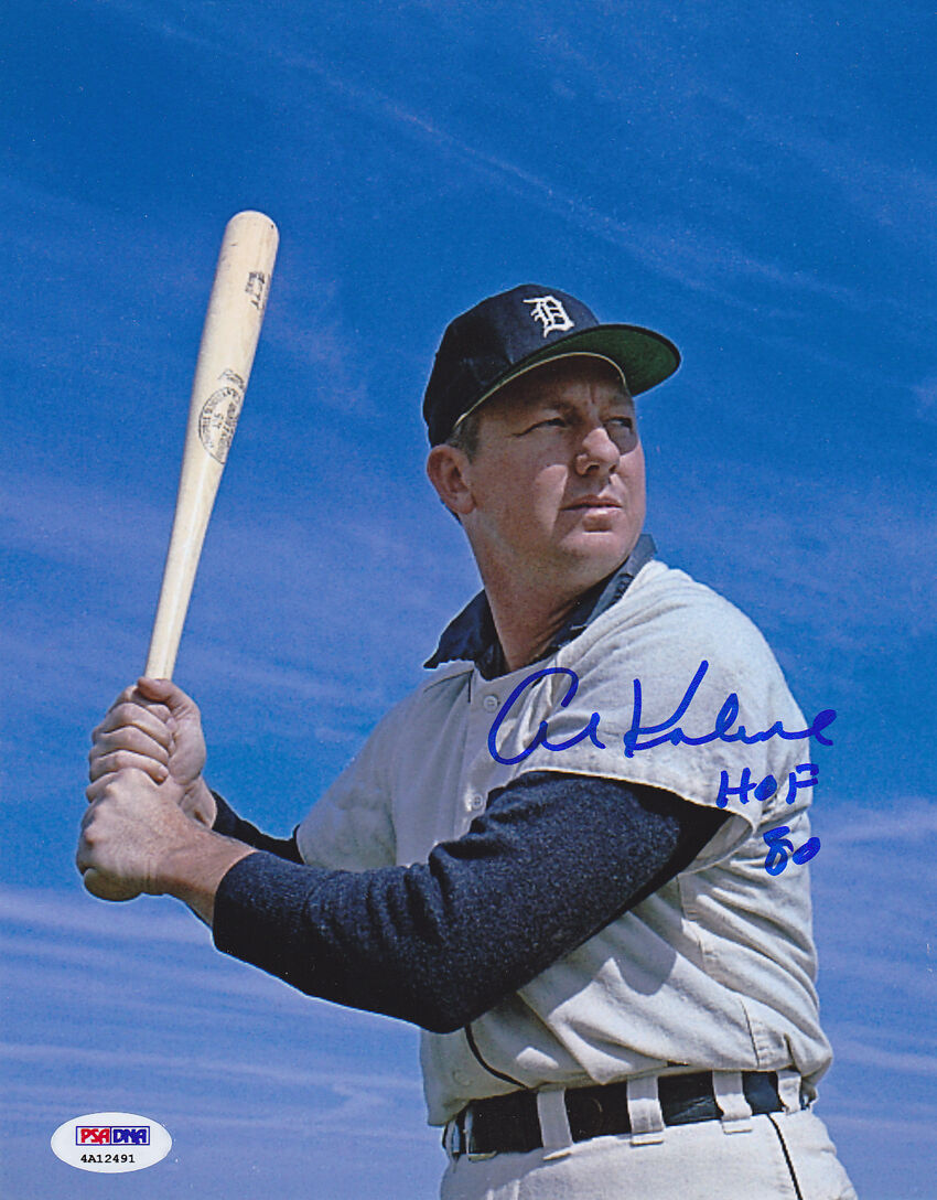 Al Kaline SIGNED 8x10 Photo Poster painting + HOF 80 Detroit Tigers ITP PSA/DNA AUTOGRAPHED