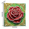 DIY Pearl Painting Red Roses for Home Decor with Frame(25x25cm)