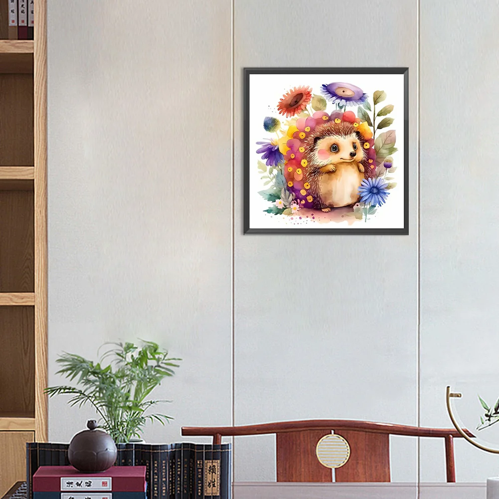 Full Round Diamond Painting 30*30cm - Hedgehog