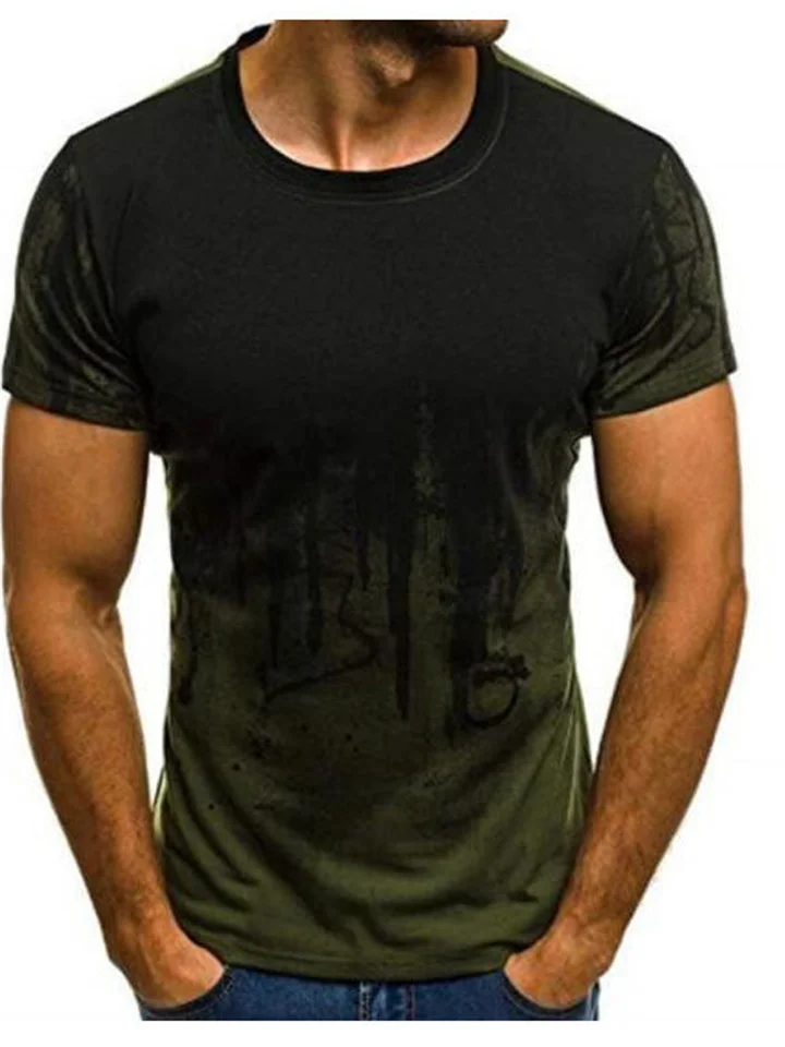 Summer Men's Camouflage Short Sleeve Large Size Casual Printed T-Shirt | 168DEAL