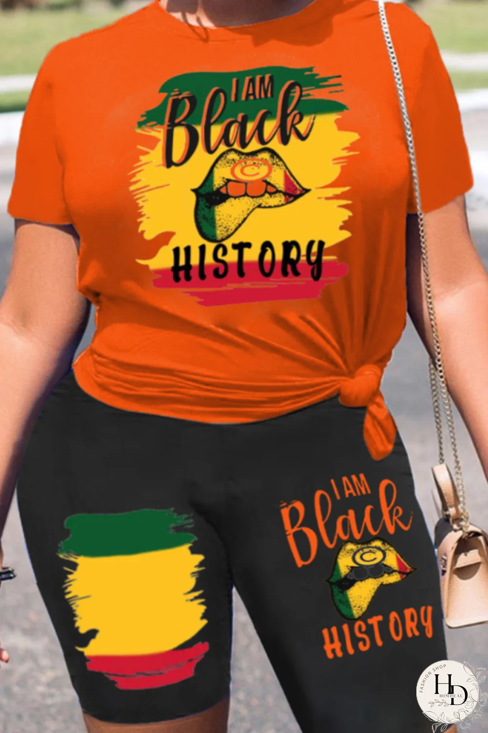 White Daily Lips Printed Patchwork O Neck T-Shirts