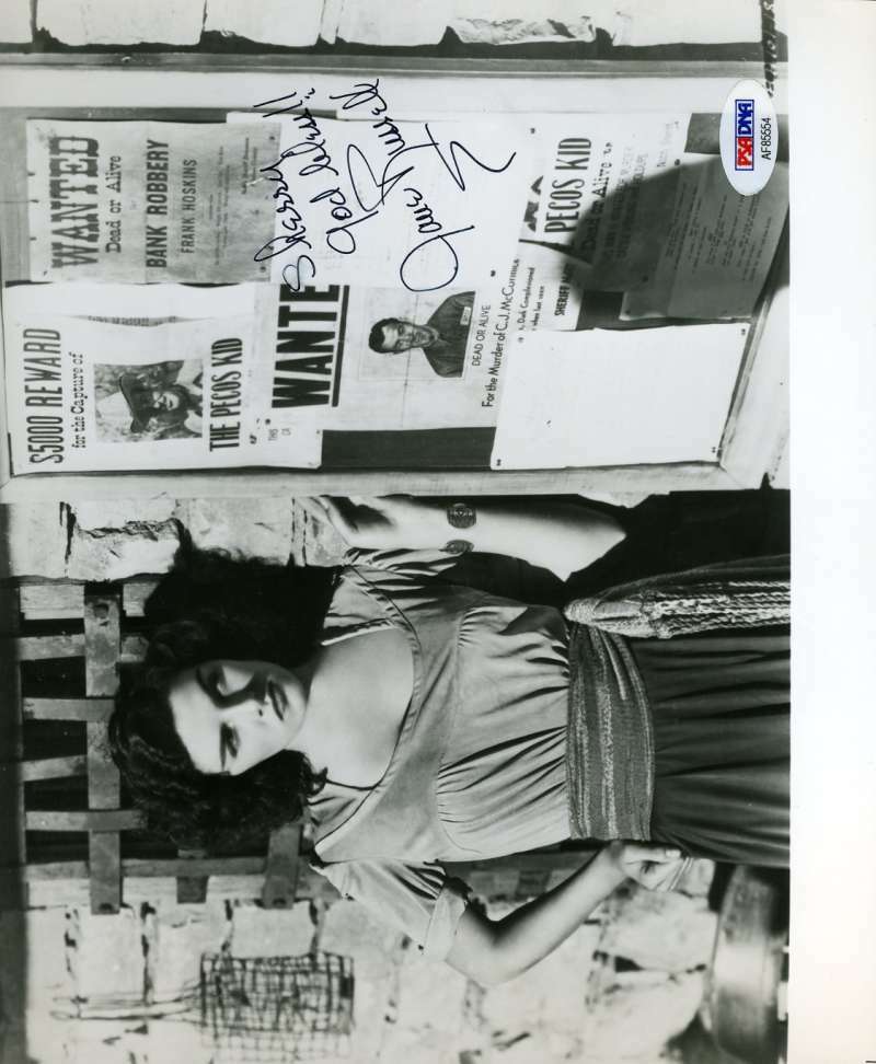 Jane Russell Psa Dna Cert Autograph 8x10 The Outlaw Photo Poster painting Signed