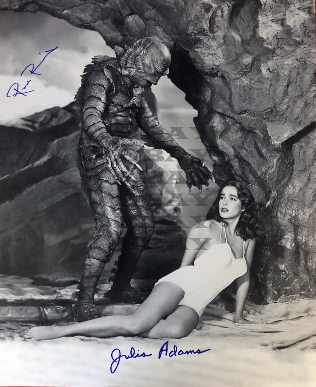 Ricou Browning Julie Adams Creature from the Black LagSigned 8x10 Photo Poster painting Reprint