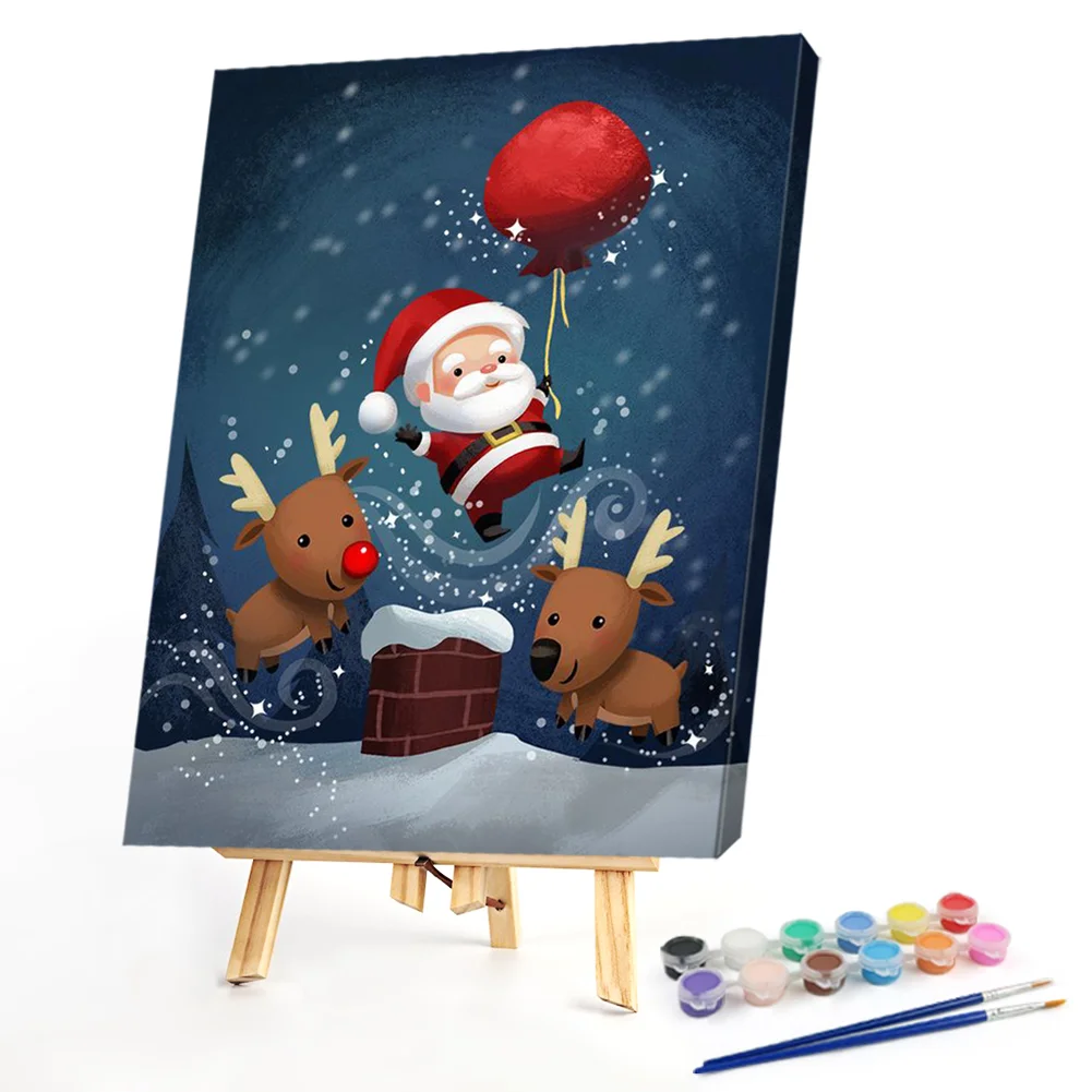 Santa And Animals - Paint By Numbers(50*40CM)