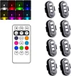 8 couleurs de lumi&egrave;res LED sans fil avec t&eacute;l&eacute;commande