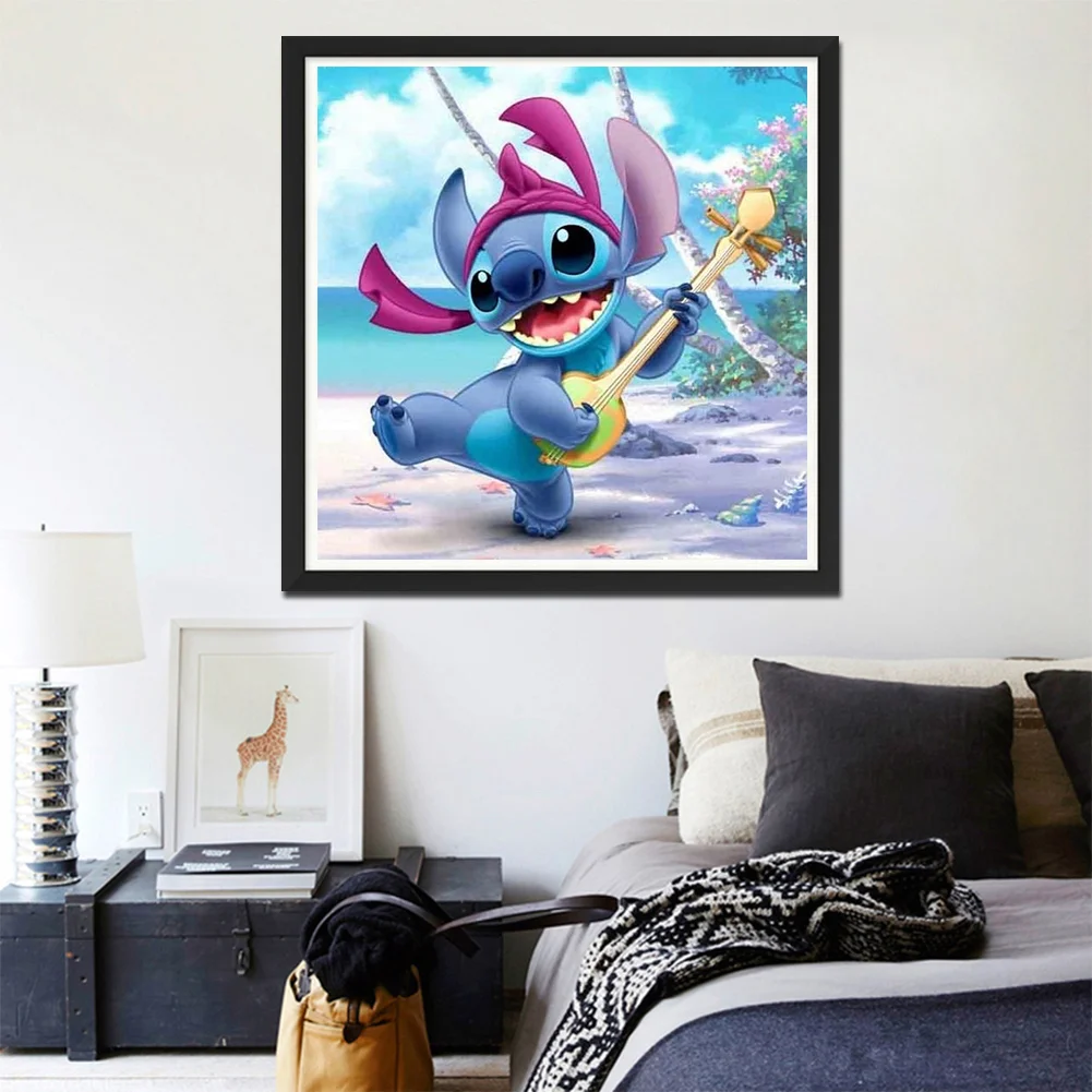 Stitch Playing The Piano 30*30cm(canvas) full round drill diamond painting