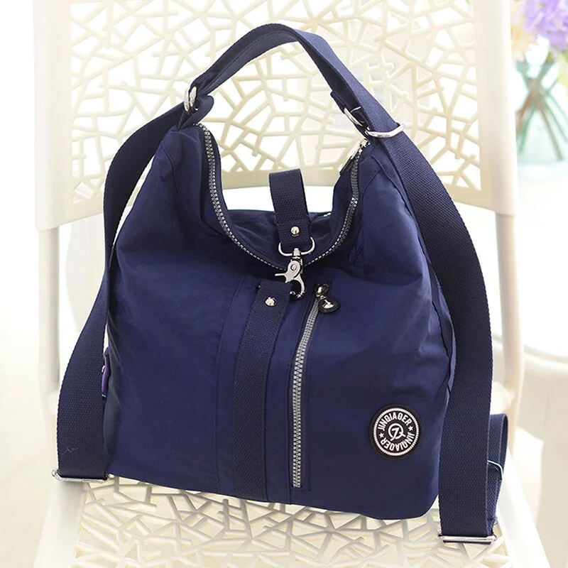 Nylon Waterproof Backpack Bag For Women Girls Casual Zipper Sewing Backpack Retro Style Student Daily Bag Mochila Mujer