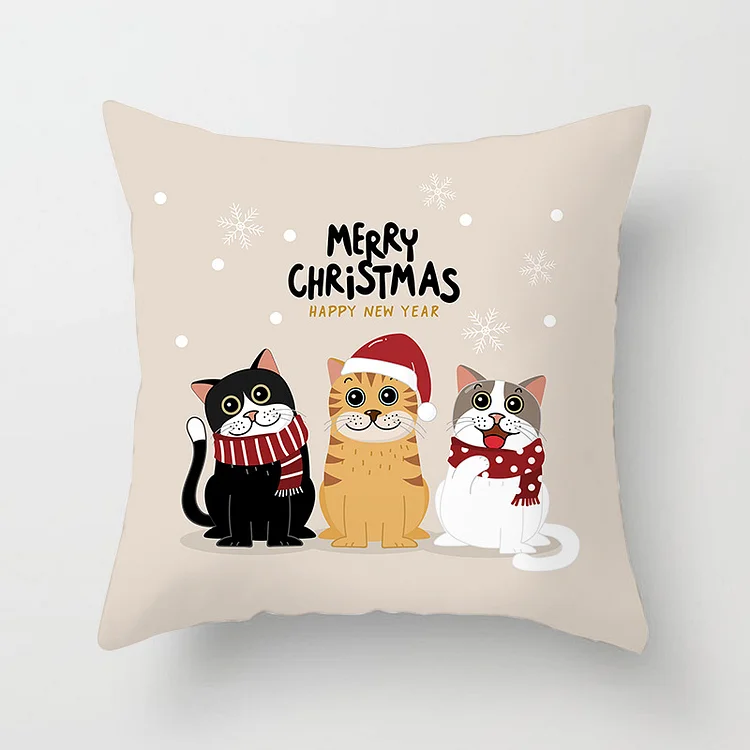 18 x 18 inch Christmas Cushion Cover Animal Paradise | AvasHome