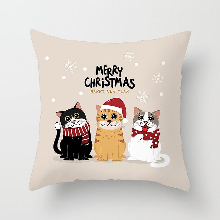 18 x 18 inch Christmas Cushion Cover Animal Paradise