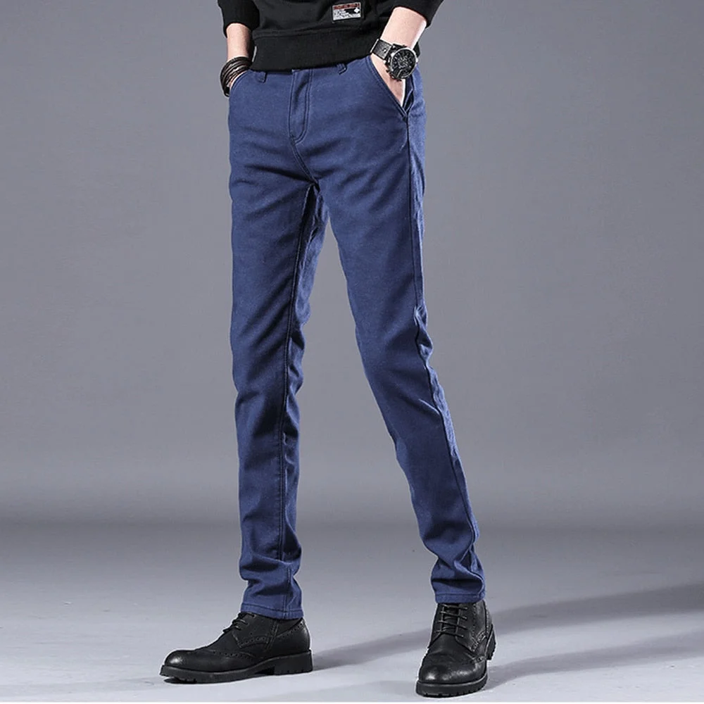 2022 New Design Autumn Men's Casual Pants Slim Pant Straight Trousers male Fashion Stretch Business Men Size 28-38