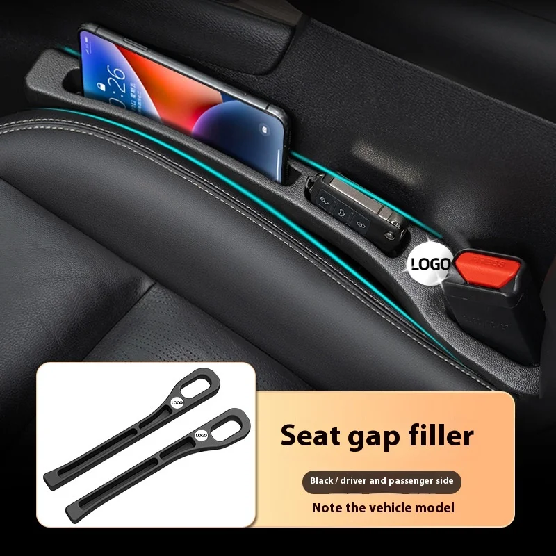 Diamond Pattern Car Seat Gap Filler with Double-Slot Leak-Proof Strip Interior Kits for Edge Filling and Storage
