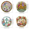 4Pcs Diamond Painting Flower Window Pendants Suncatcher Hanging Kits for Home Porch Farmhouse