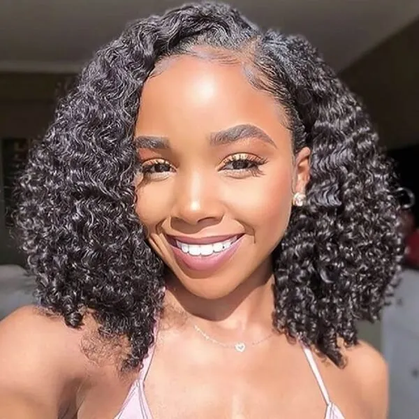Wignee Deep Curly 180% Density Pre Plucked 13x2 Lace Front Human Hair Wigs Wignee hair