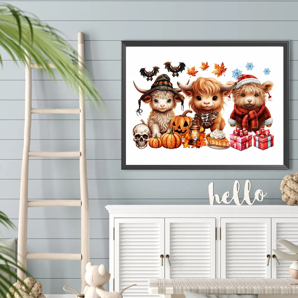 Diamond Painting - Full Round Drill - Halloween Yak(Canvas|40*30cm)