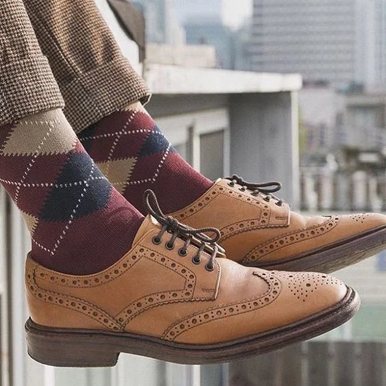 Men's Handmade Wingtip Brogue Dress Shoes, Goody Ear Welted