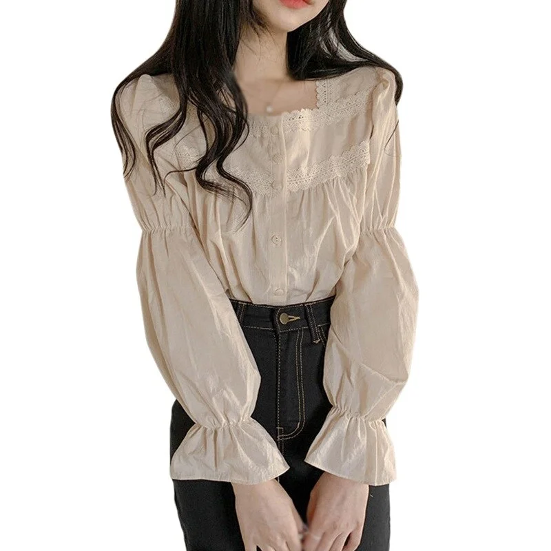 Women Fashion Long Sleeve Blouses Female Shirt Tops Casual Blouses Women Clothing