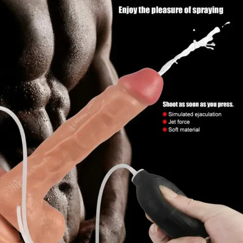 pornhint Pornhint Realistic Ejaculating Squirting G-spot Suction Cup Dildo Dong Cock Anal Toy
