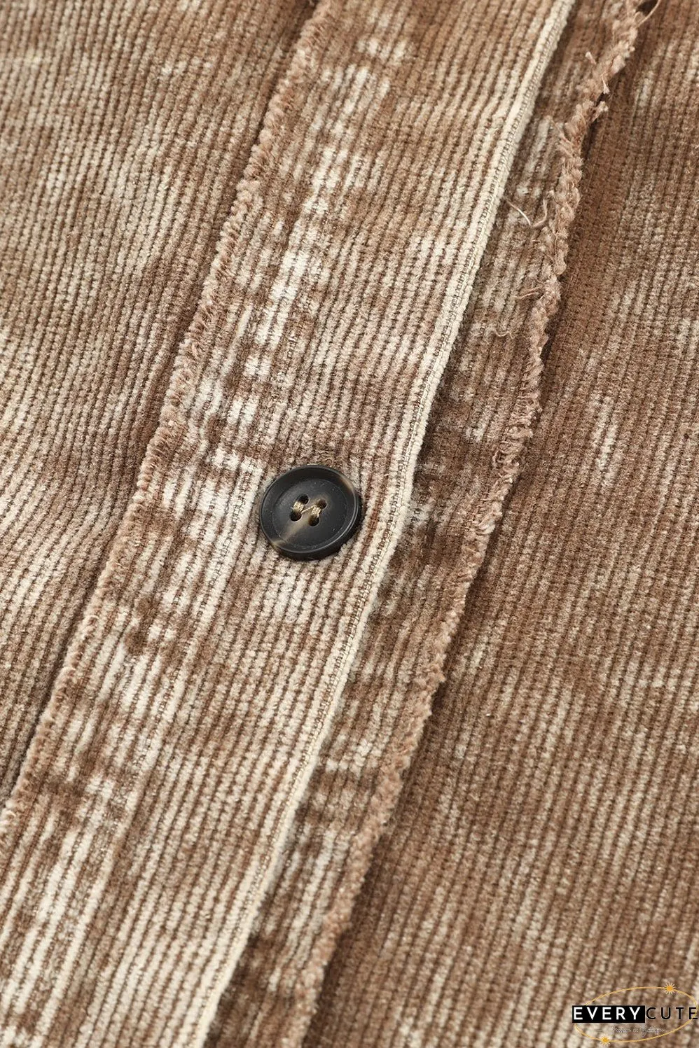 Fashionable Corduroy Jacket with Tassel