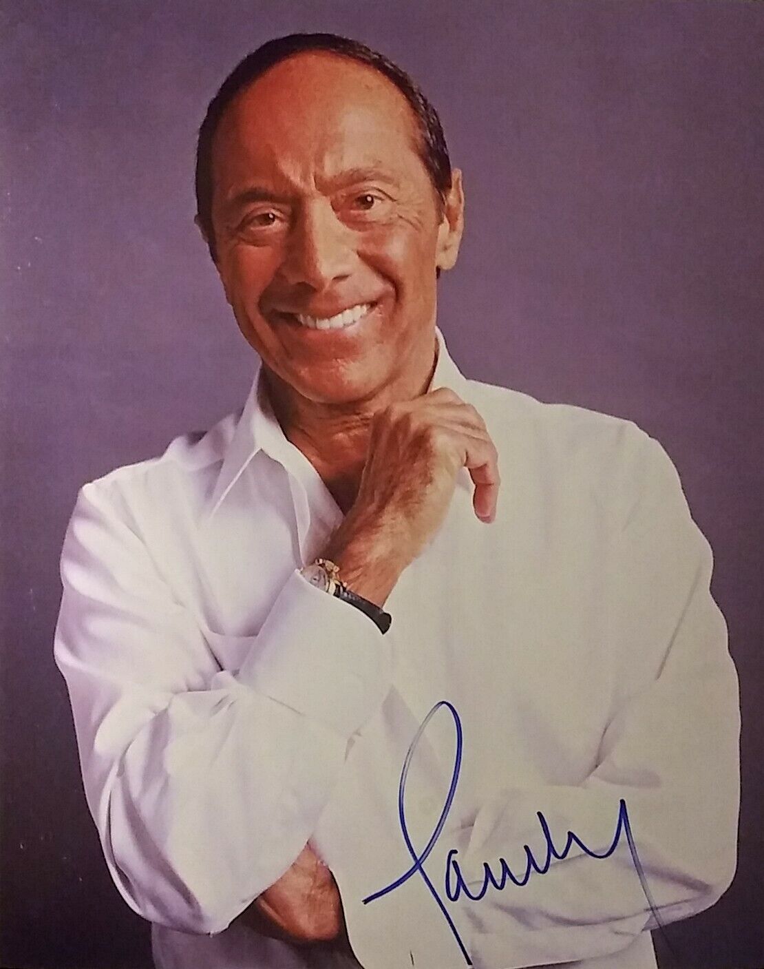 Paul Anka signed 8 x 10