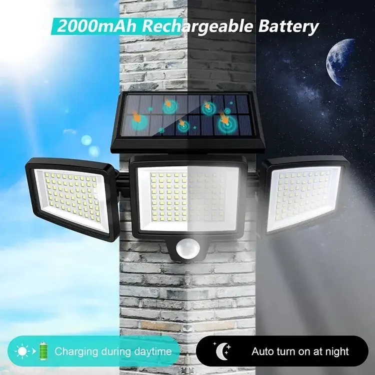 Solar Outdoor Lights 2500LM 210LED