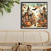 (40*40cm)Halloween Town Street - Full Round Drill Diamond Painting