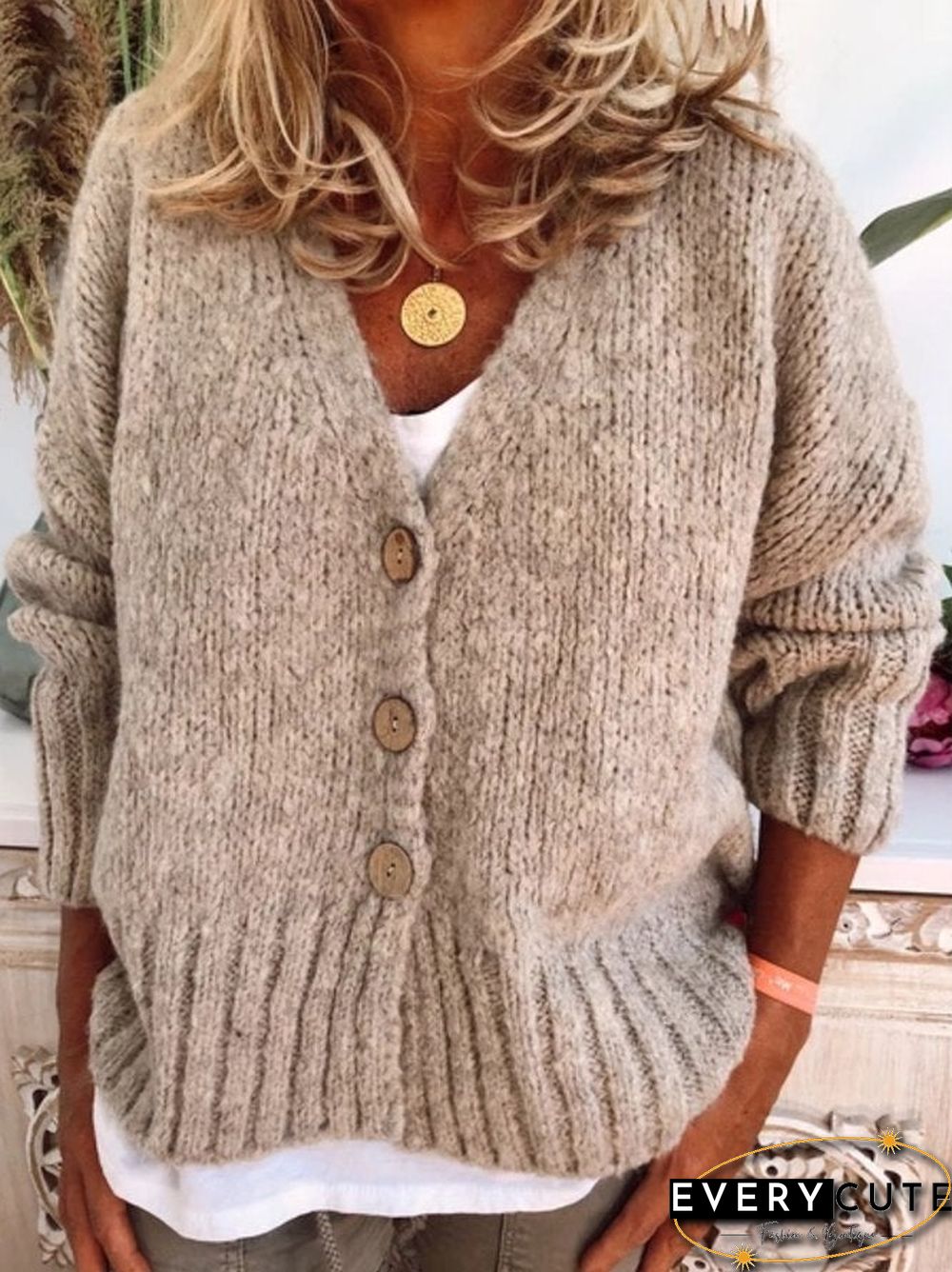 Women Casual Plus Size Sweater Cardigan