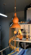 Purely handcrafted wind chime gourds, intangible cultural heritage crafts