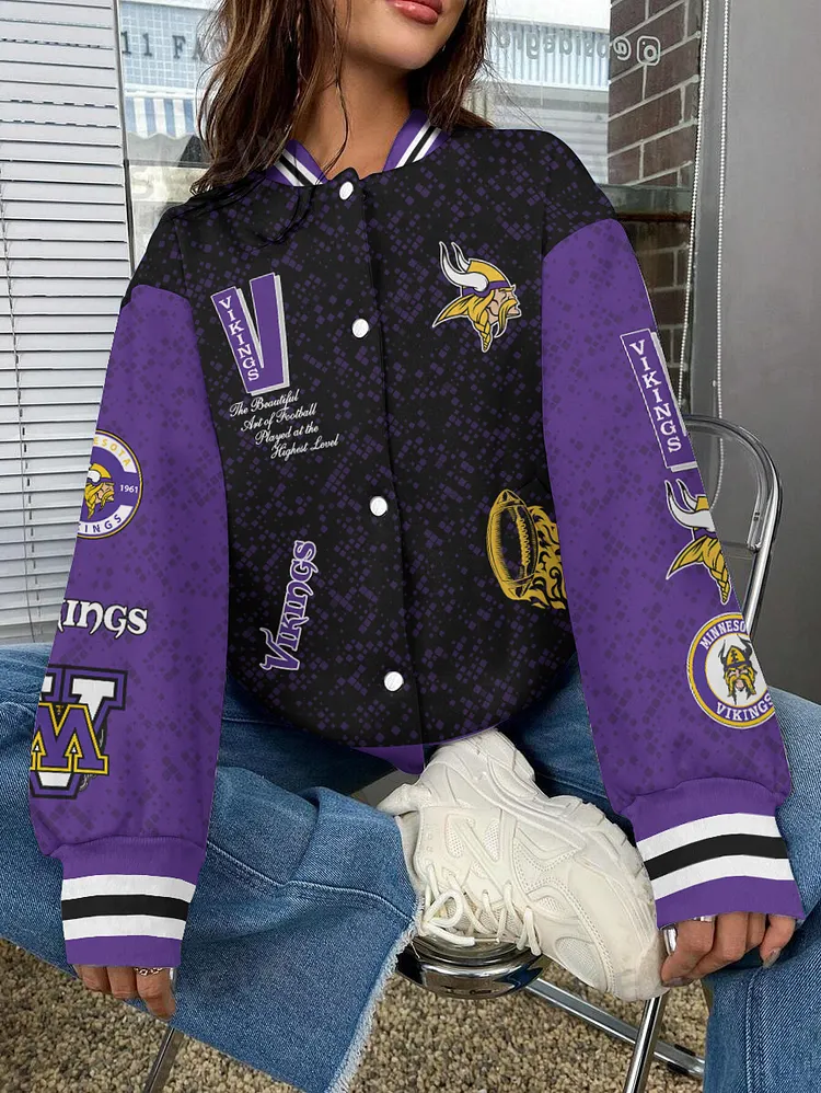 Minnesota Vikings  National Football League 2024 Make Your Mark Unisex Varsity Jacket
