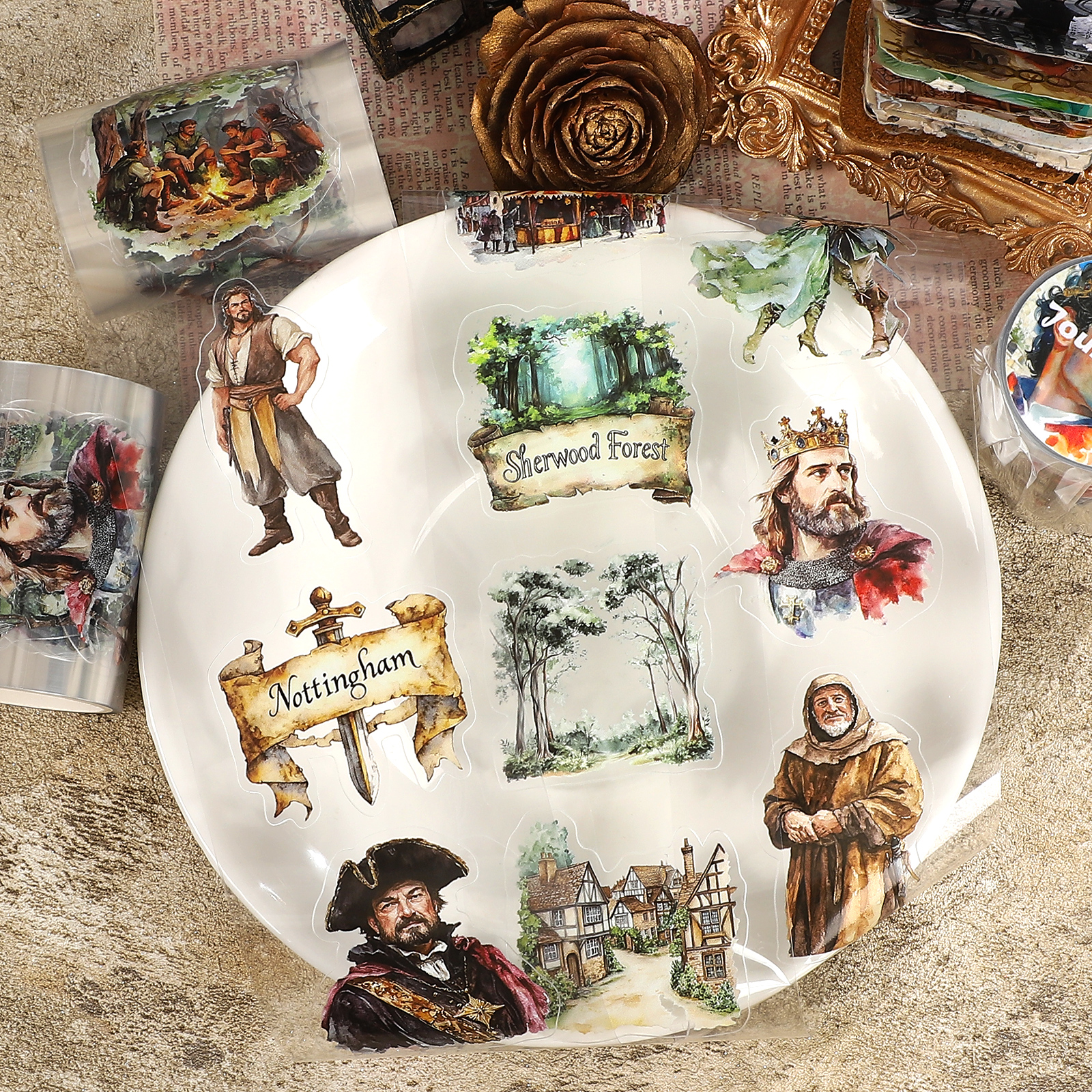 PET 테이프 - 60mm*200cm 빈티지 캐릭터 캐슬