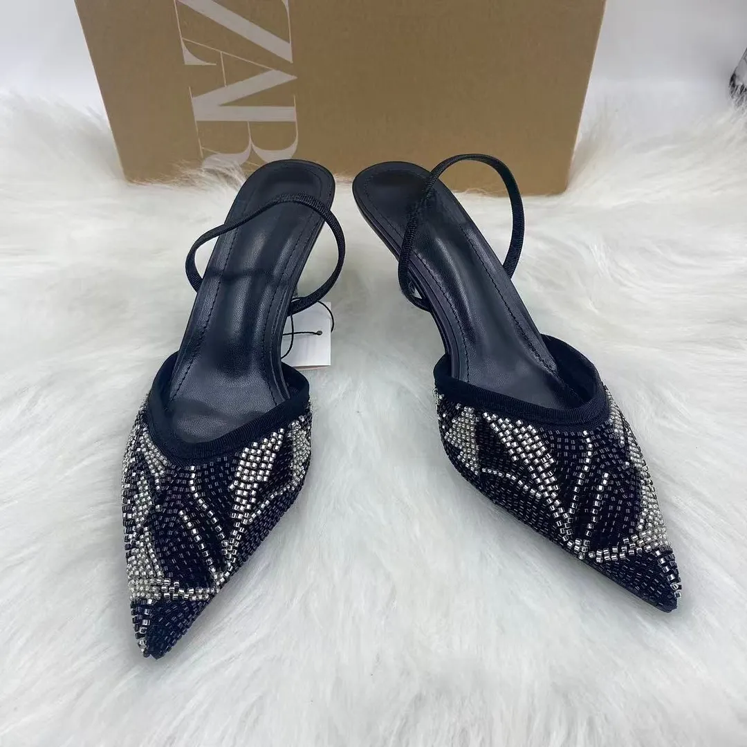 Breakj Breakj Family 2025 New Women's Shoes Low Heel Temperament High Heels Autumn Bag Head Fashion Showfy Sandals Women