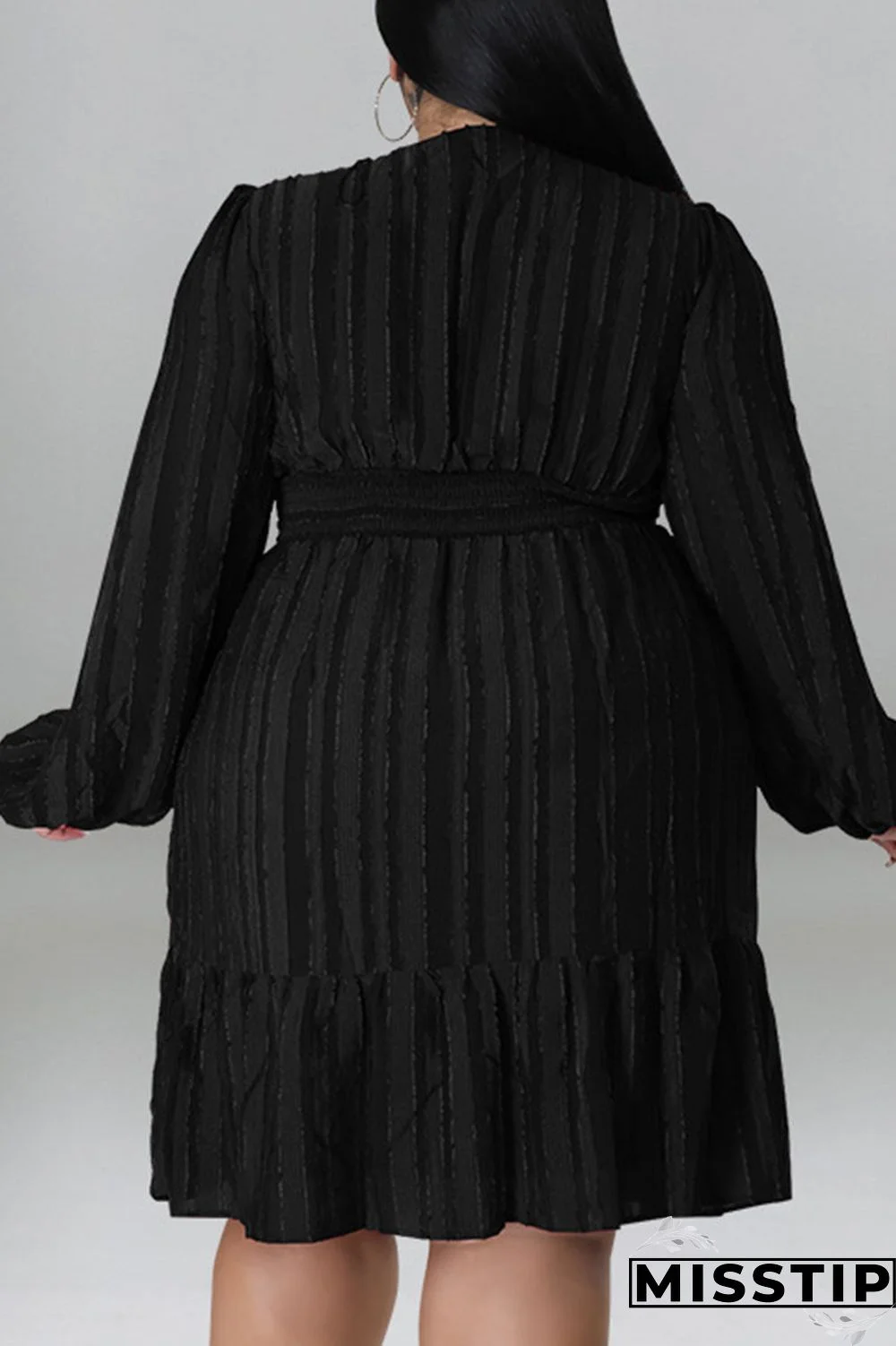 Green Casual Solid Patchwork Fold V Neck Straight Dresses