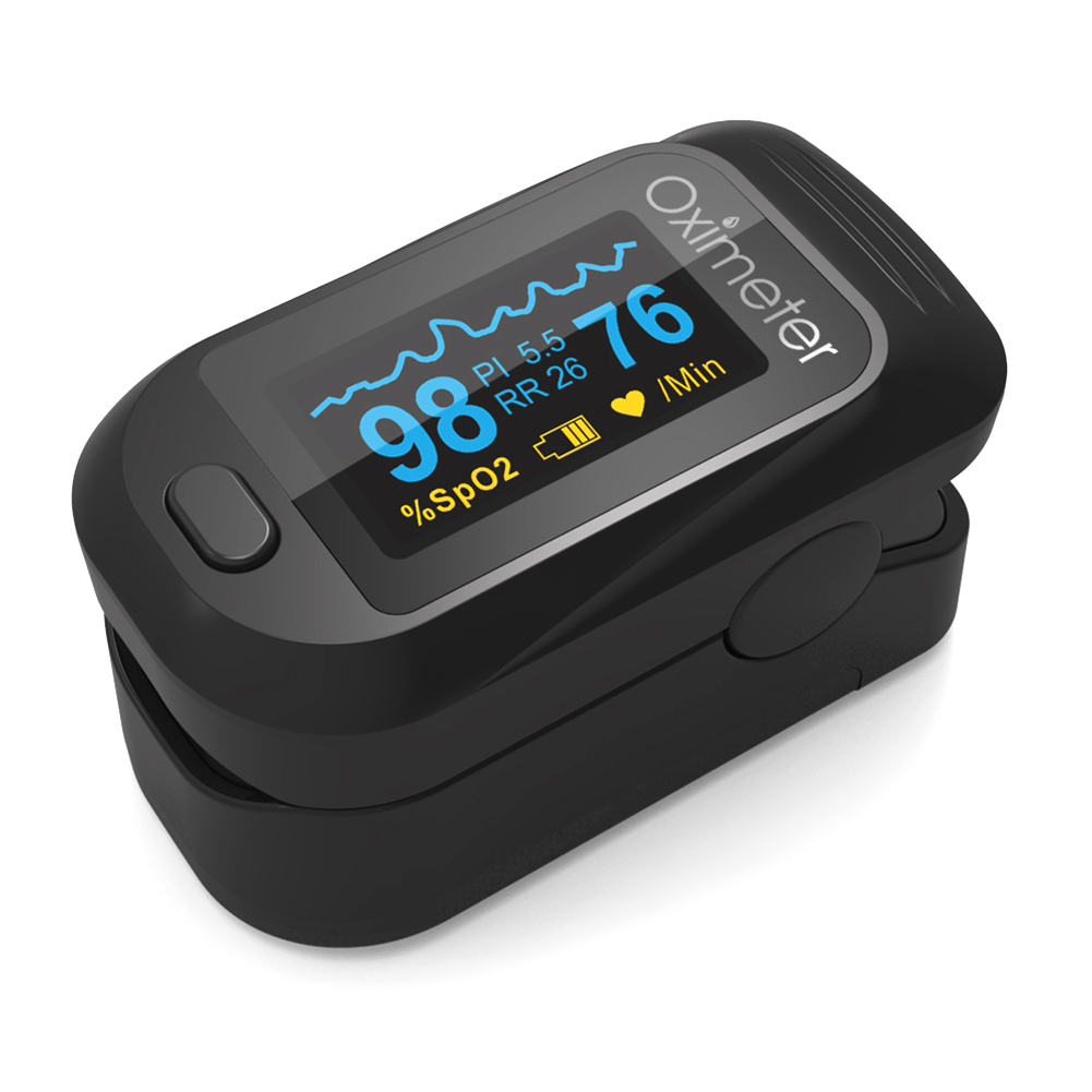 

OLED Digital Fingertip Oximeter Oxygen Saturation Monitor Heart Rate Meter, White, 501 Original