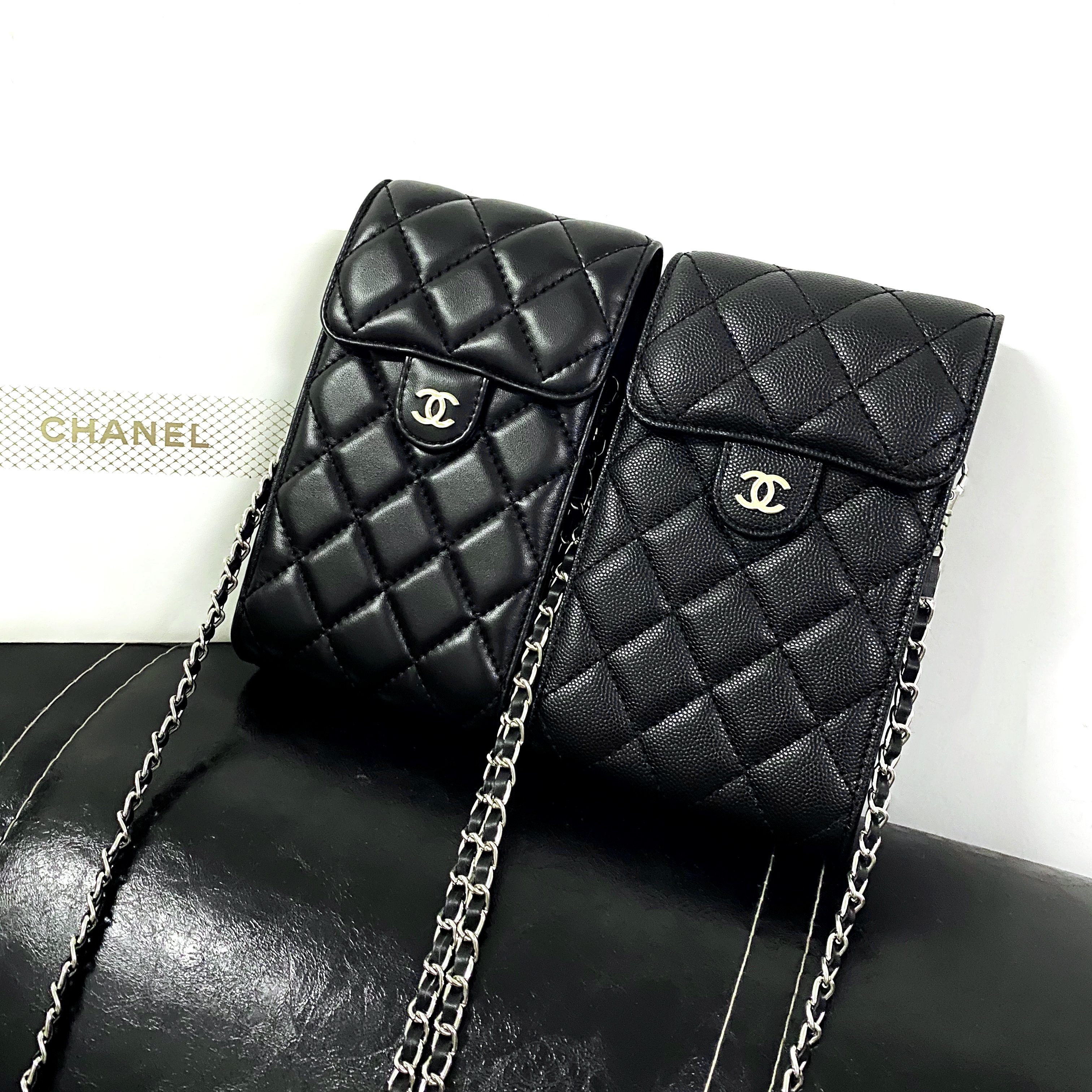 Chanel Luxury Genuine Leather Crossbody Phone Bag Elegant Tote Bag