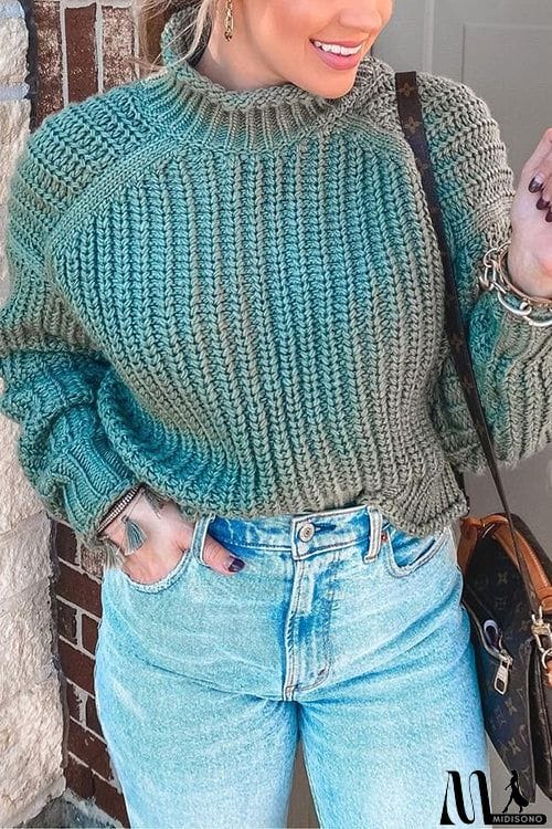 MidiSono - High Collar Sweater