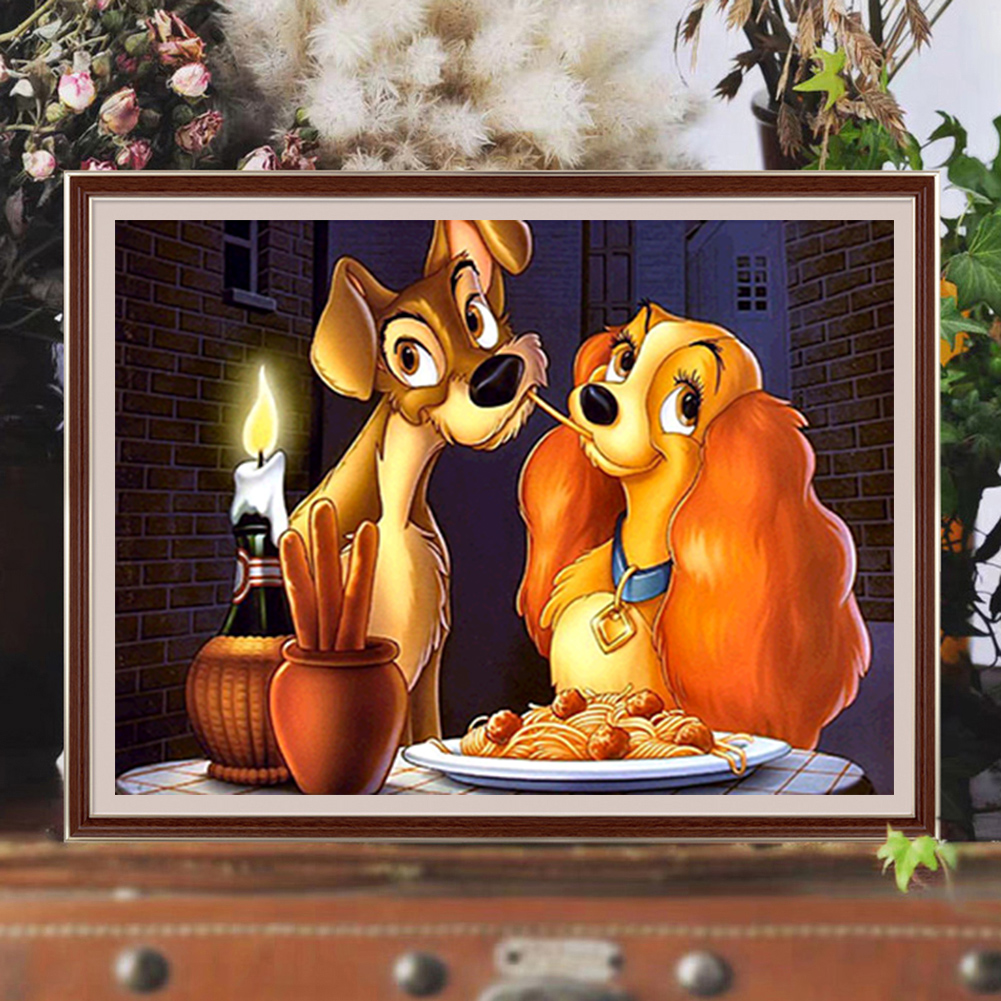 Lady And The Tramp 50*40cm paint by numbers