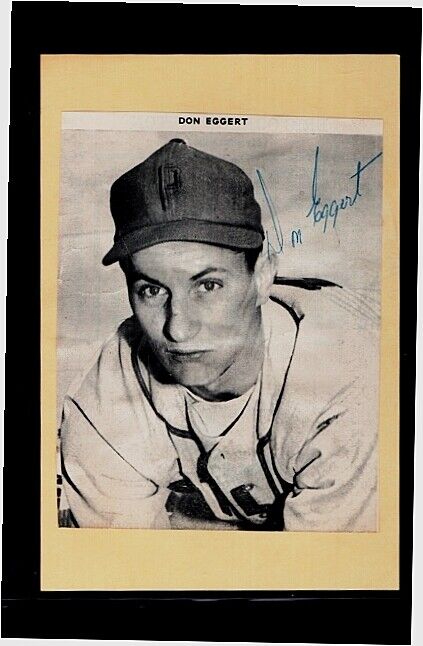 .1952/55 DON EGGERT-PORTLAND BEAVERS 3.5 X 5.5 AUTOGRAPHED YEAR Photo Poster painting-d.2002