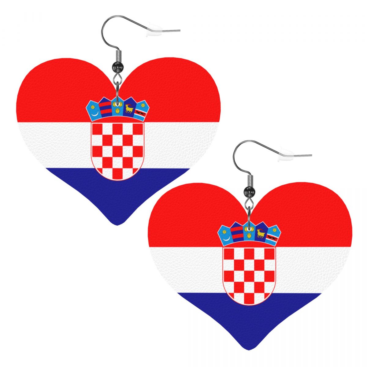 Croatia Heart Leather Earrings