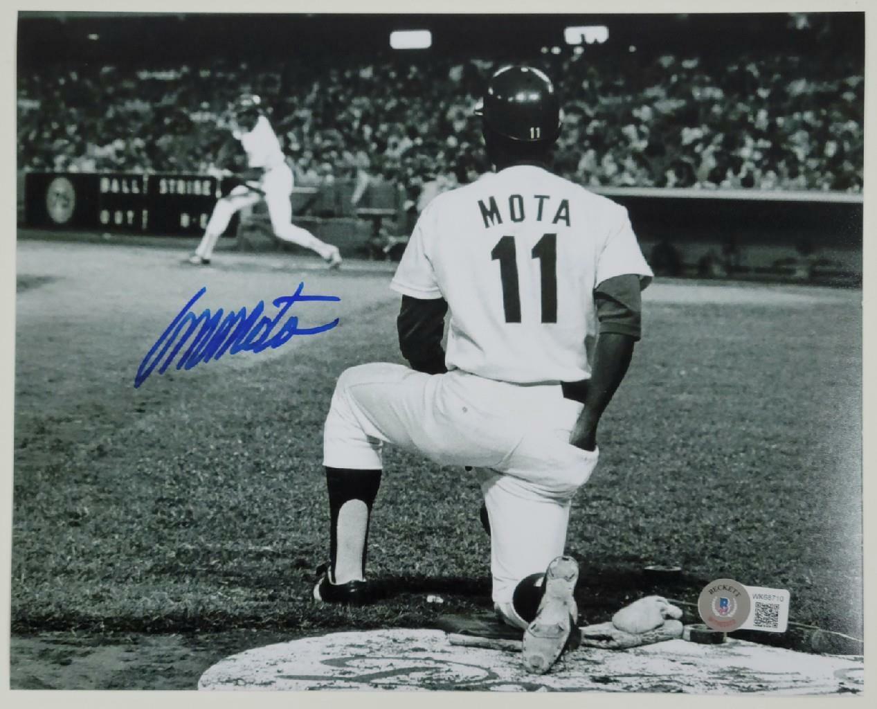 Manny Mota signed 8x10 Photo Poster painting #6 LA Dodgers Autograph ~ Beckett BAS COA