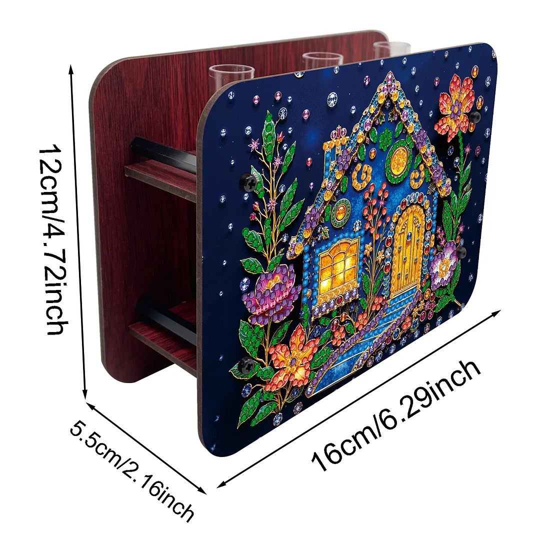 Gem House DIY Diamond Painting Wooden Tube Vase for Adults Gift Idea Home Decor